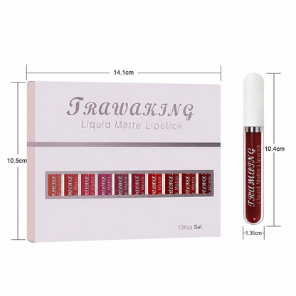 10 Shade Matte Lip Kit Bold & Vibrant Colors