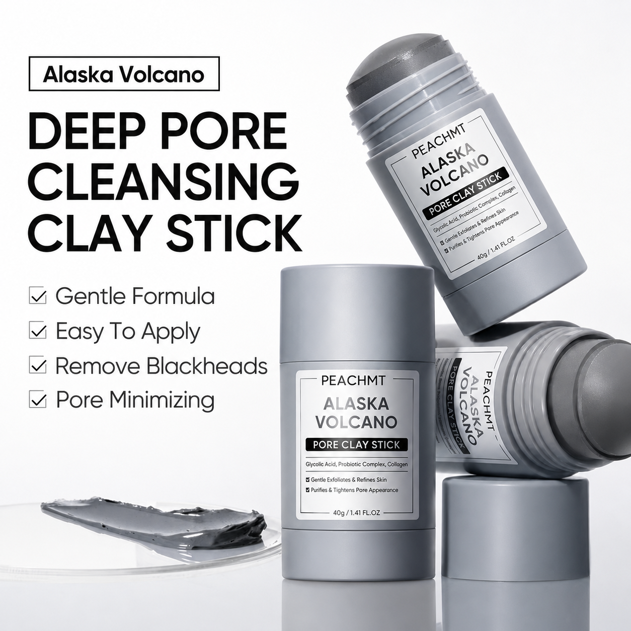 🔥🔥Peachmt® Alaska Volcano Pore Clay Stick💖