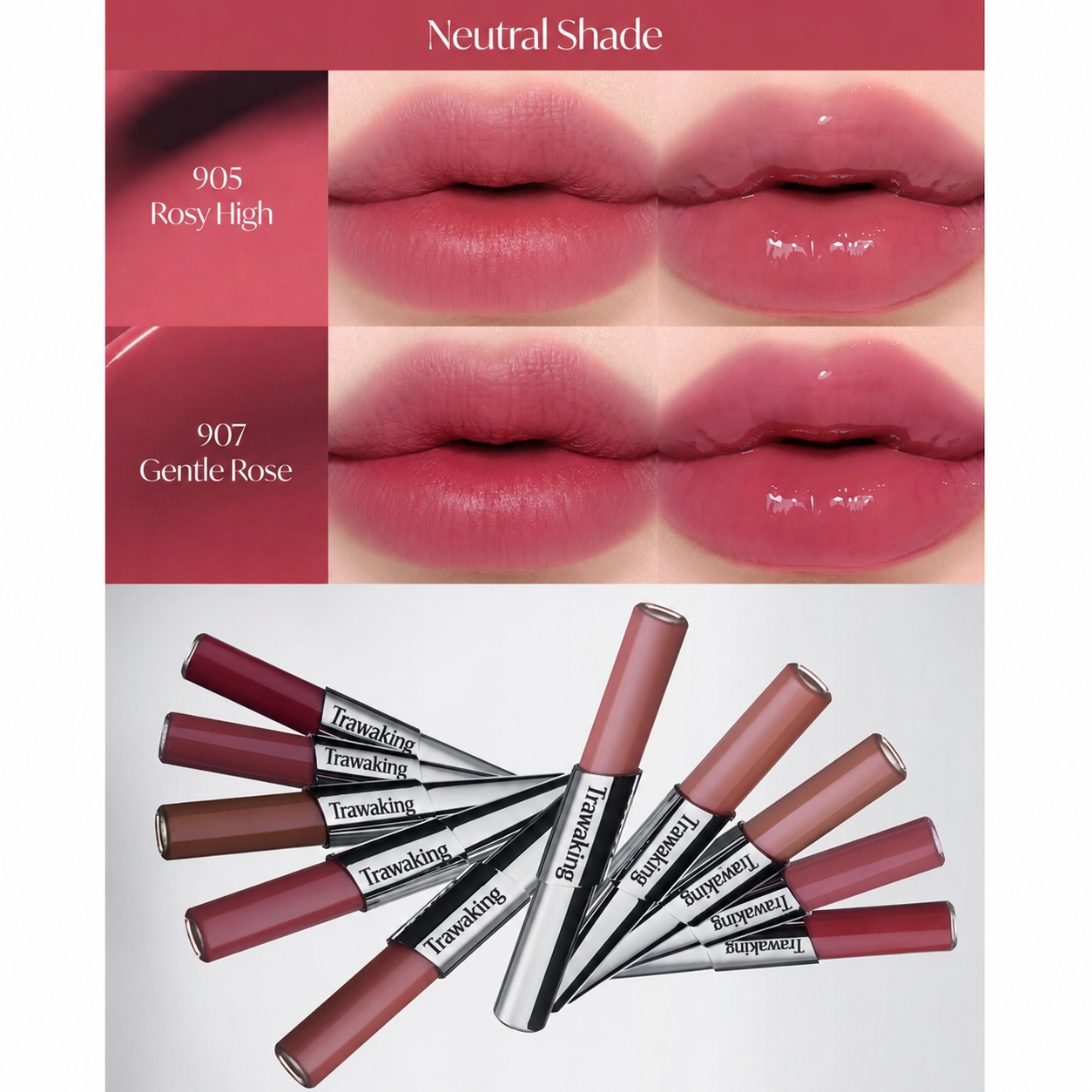 2-in-1 Velvet & Gloss Lip Tint — Matte & Shine in One Swipe